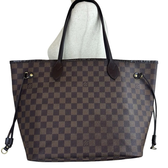 Louis Vuitton DAMIER EBENE MM NEVERFULL TOTE SHOULDER BAG - Picture 5 of 15